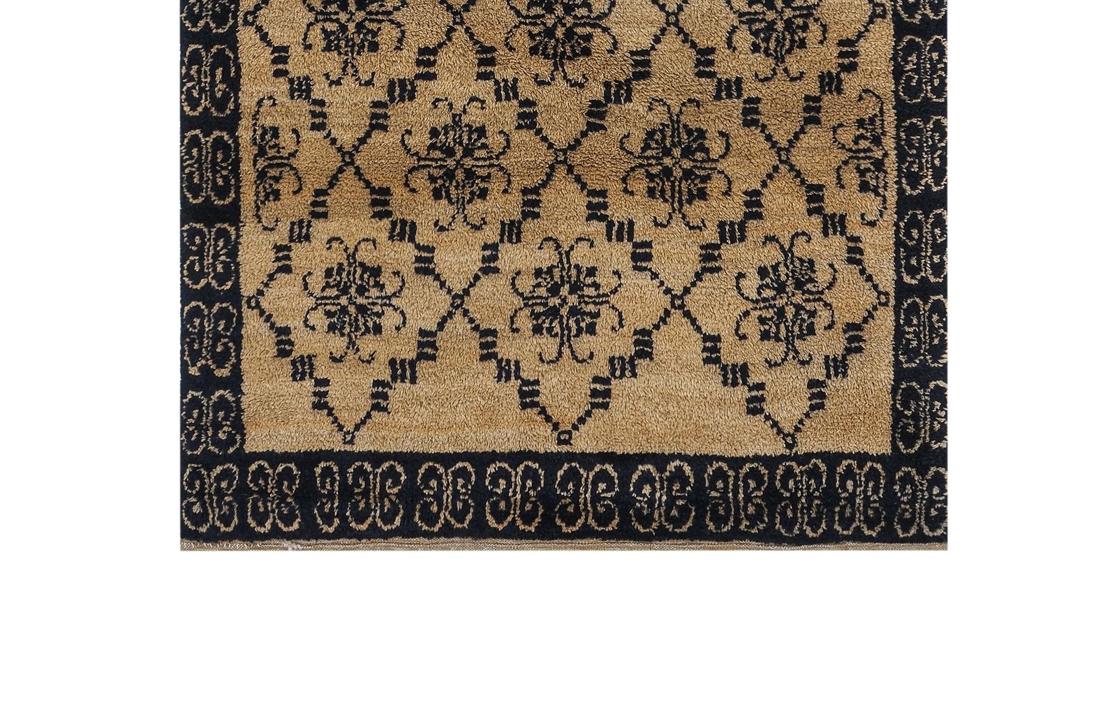 Vintage Turkish Yellow Karapinar Tulu Rug 3'7'' X 6'3'' photo for sale