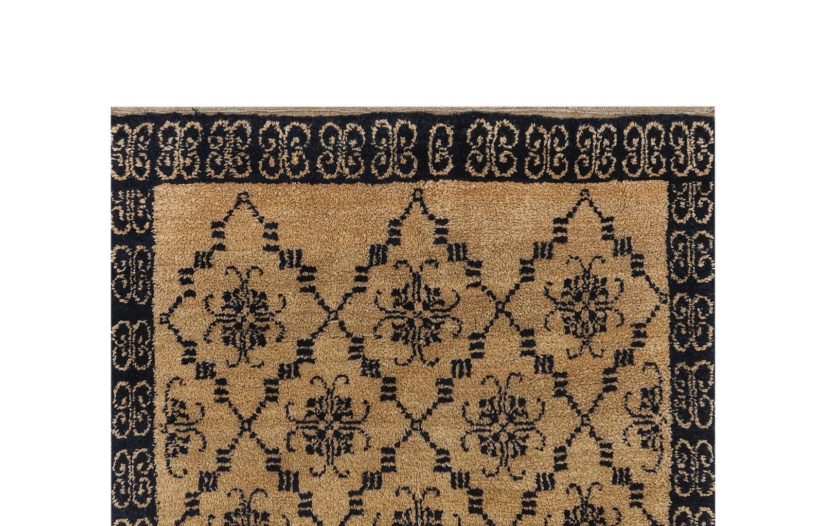 Vintage Turkish Yellow Karapinar Tulu Rug 3'7'' X 6'3'' photo Textiles