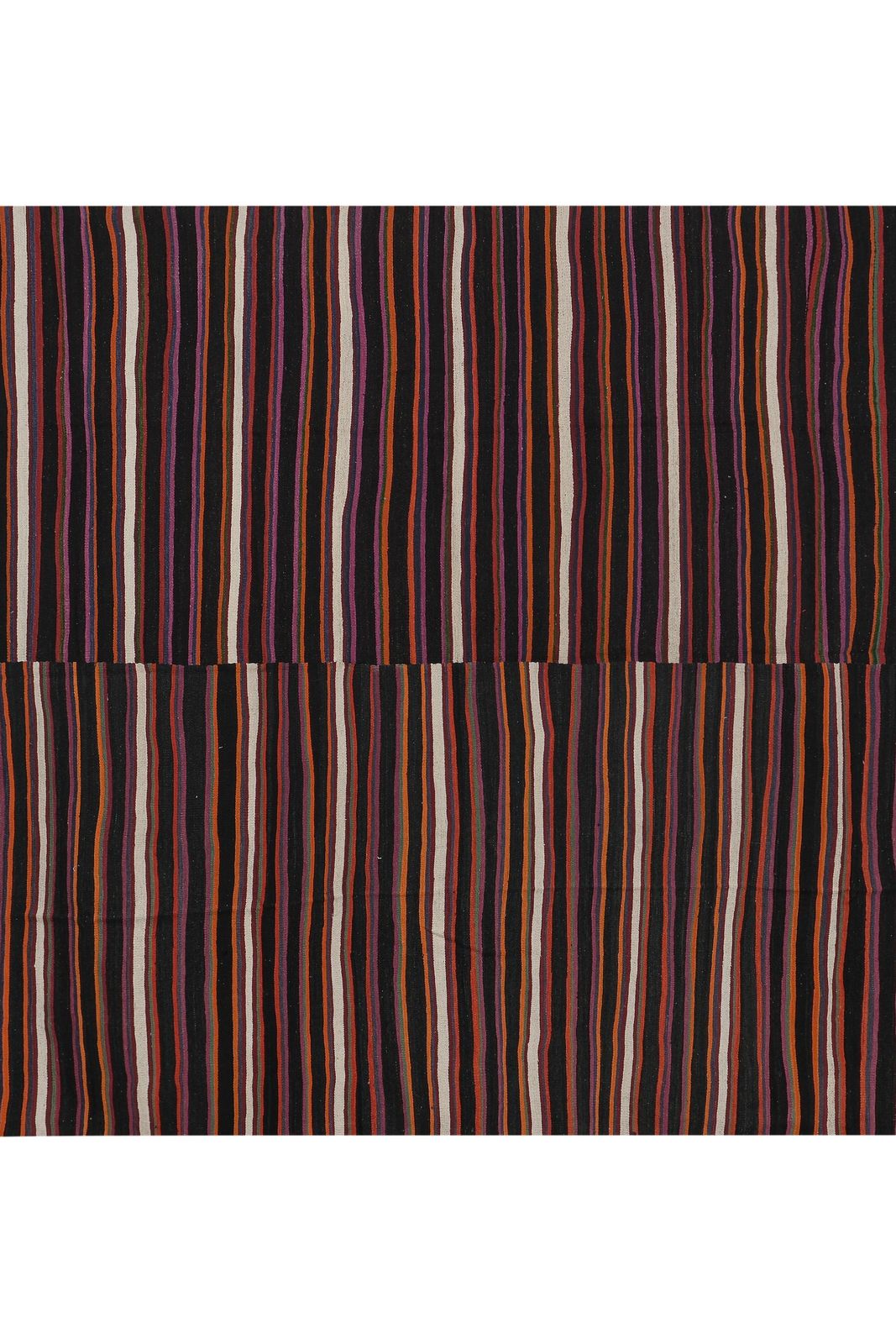 Striped Turkish Kilim Rug 9'1'' X 11'1'' photo vinterior