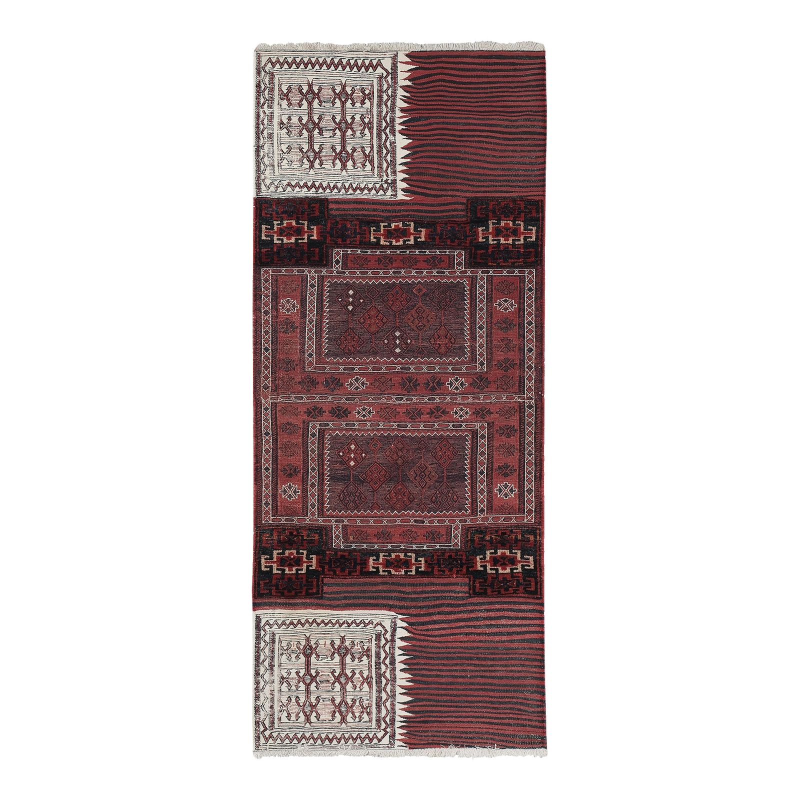 Tribal Abstract Anatolian Rug 3'1'' X 7'7''