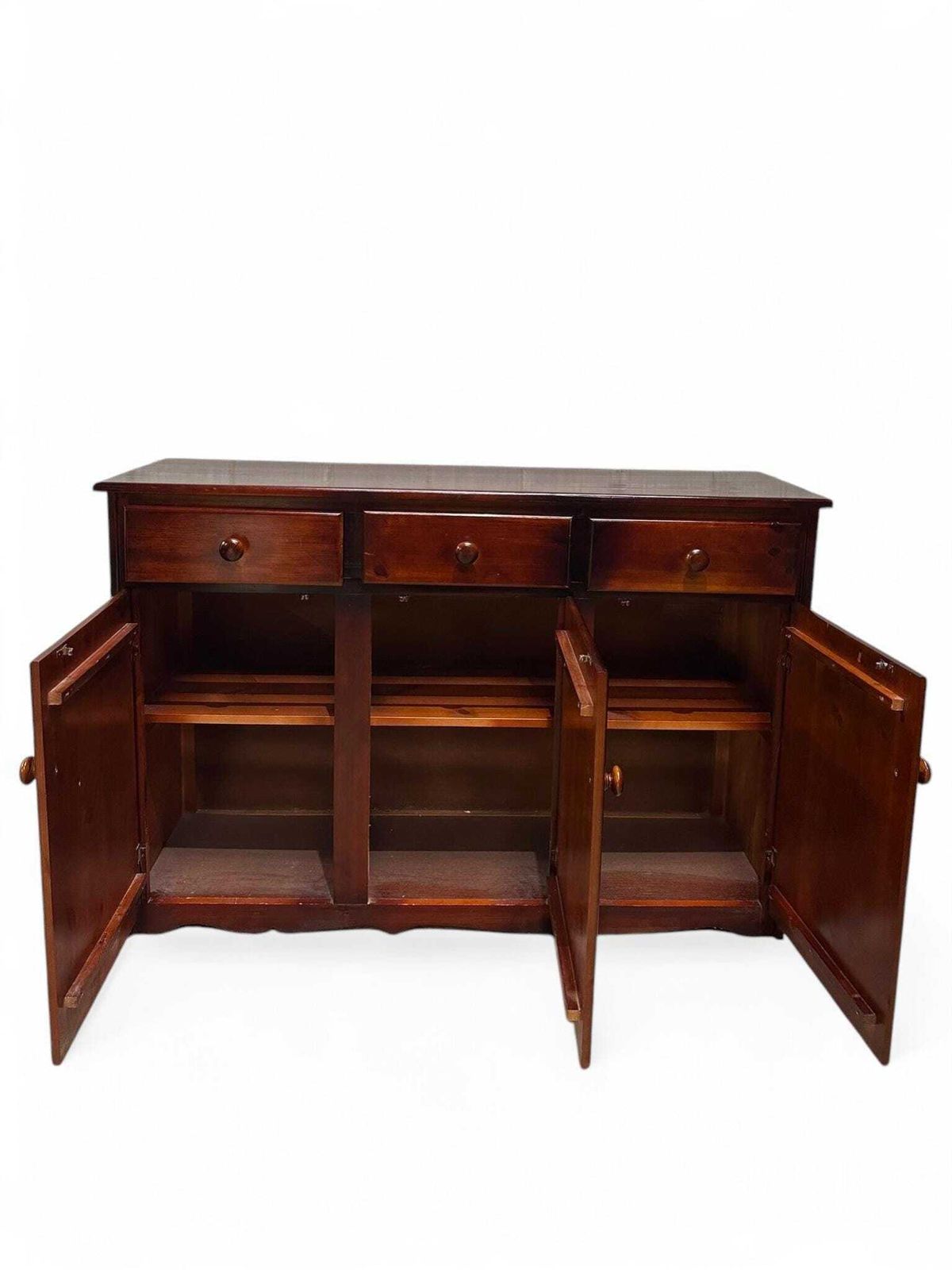 Vintage Carved Sideboard C1980 / Solid Pine photo Furniture