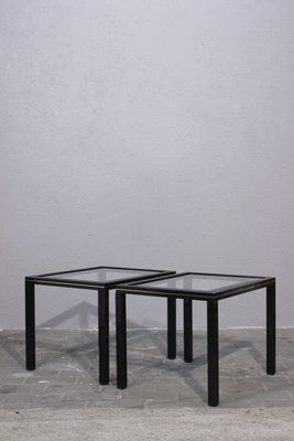 Black Lacquered Side Tables By Pierre Vandel, France 1970s, Set Of 2 photo furniture