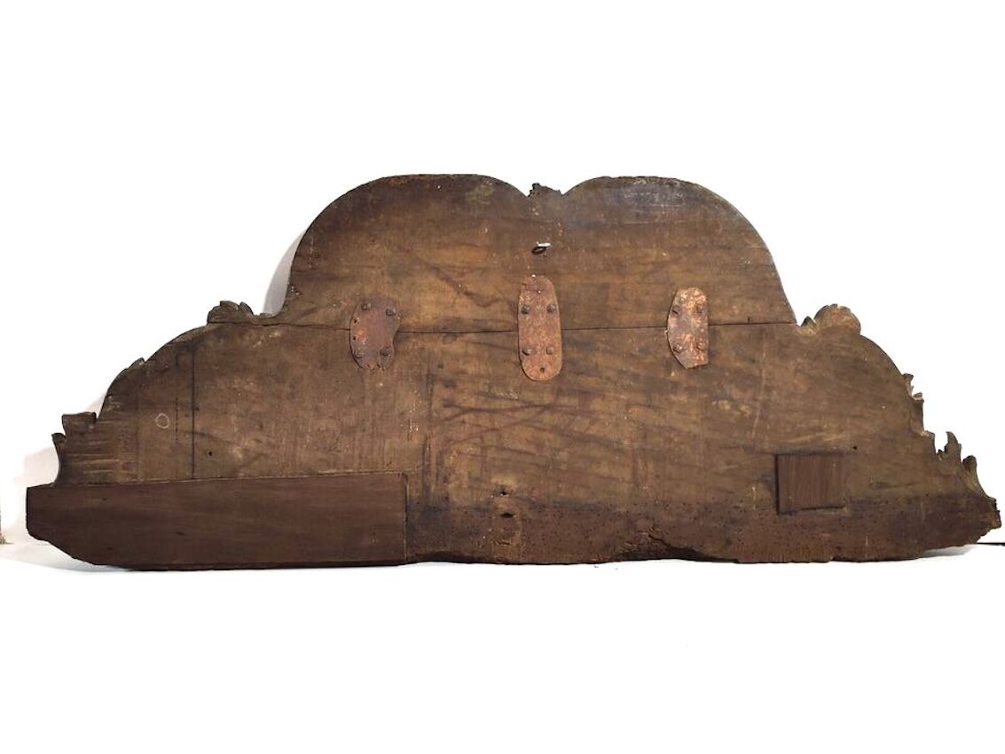 19th Century Carved Walnut Pediment With Niche From A Chateau In France photo Home Fixtures