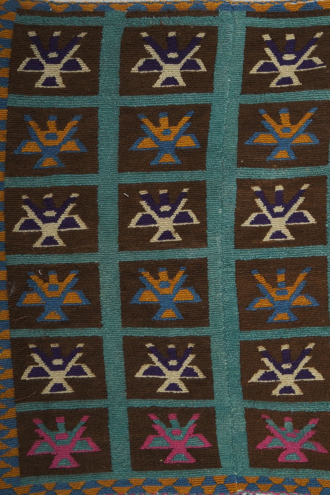 Vintage Turkish Karapinar Tulu Rug 4'1'' X 4'6'' photo vintage