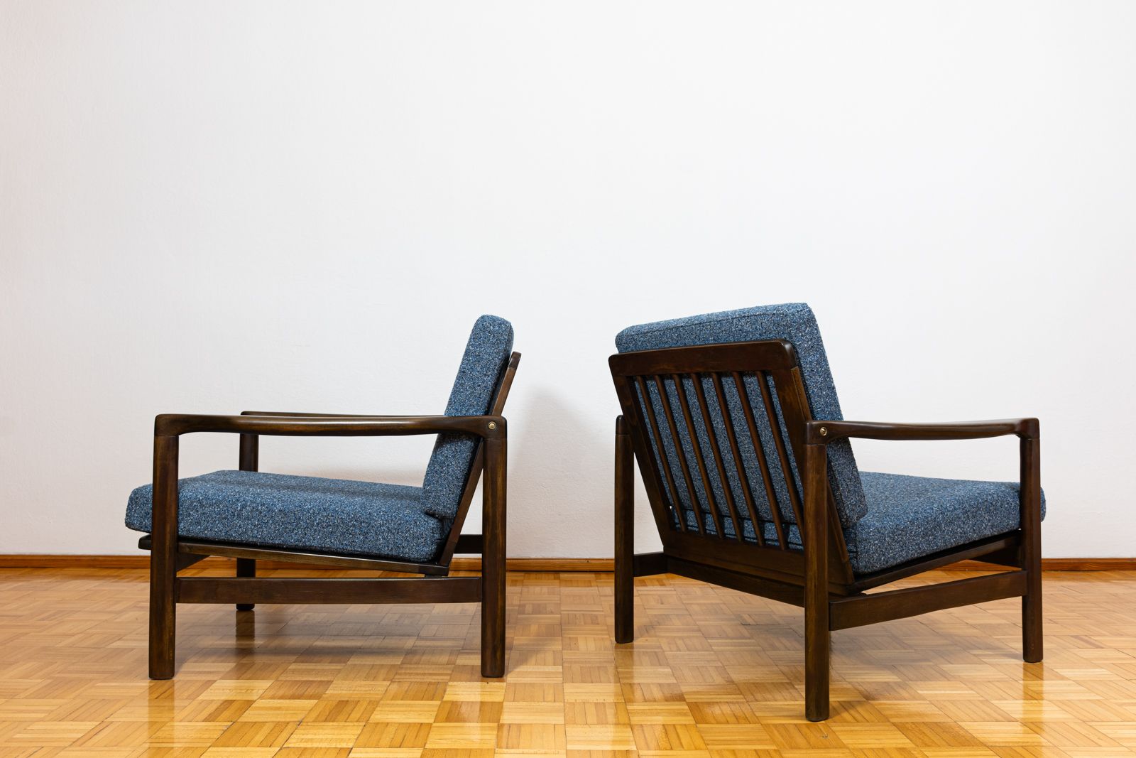 Pair Of Mid Century Armchairs B7522 By Zenon Bączyk, Poland, 1960's photo vintage