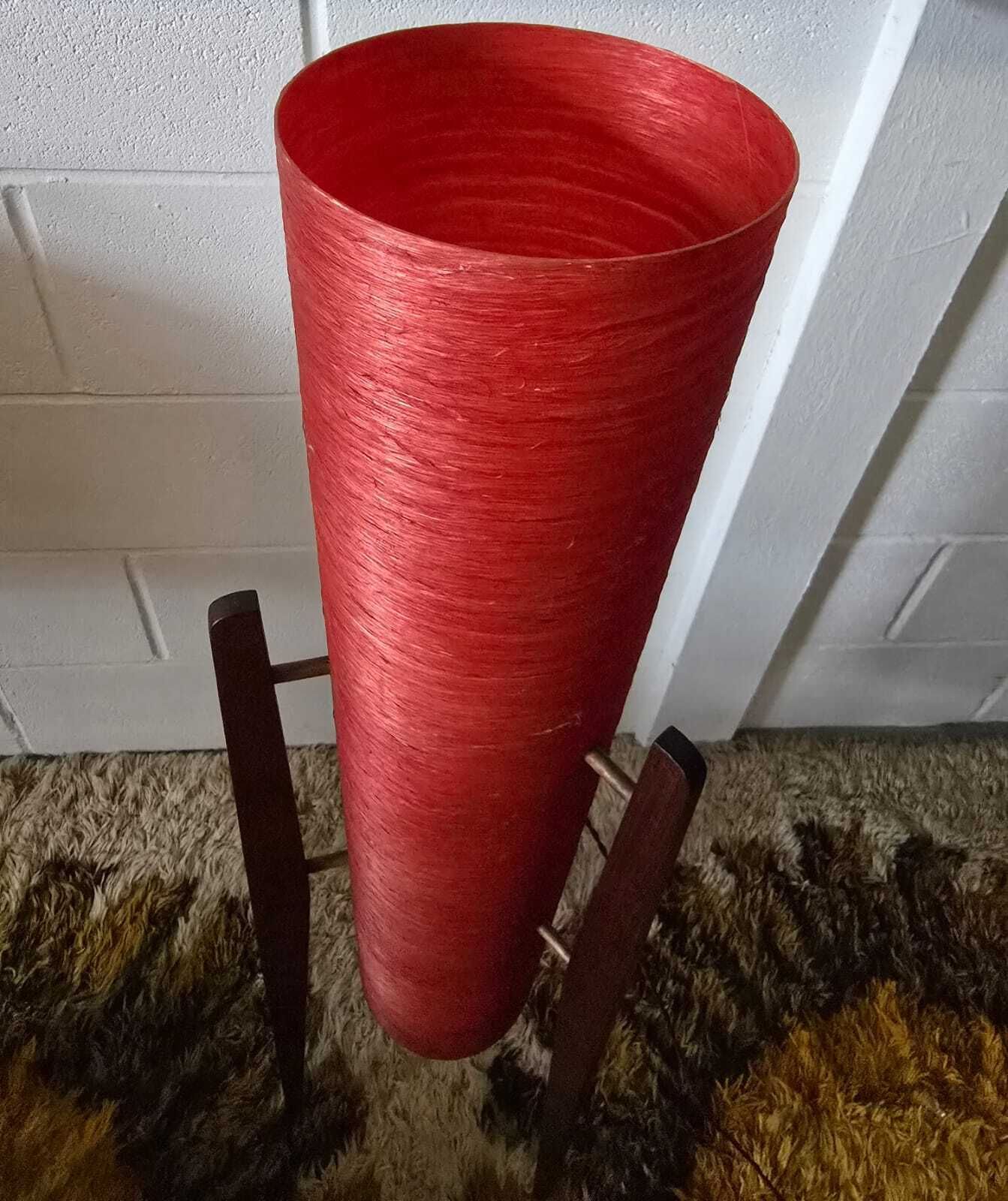 Original Vintage Rare Red Rocket Floor Lamp photo furniture