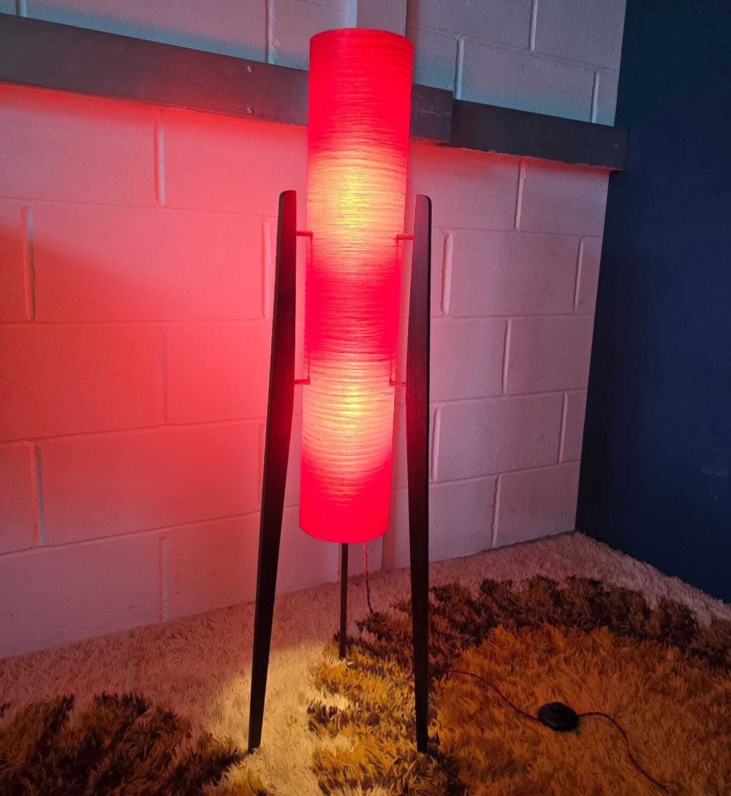 Original Vintage Rare Red Rocket Floor Lamp photo for sale