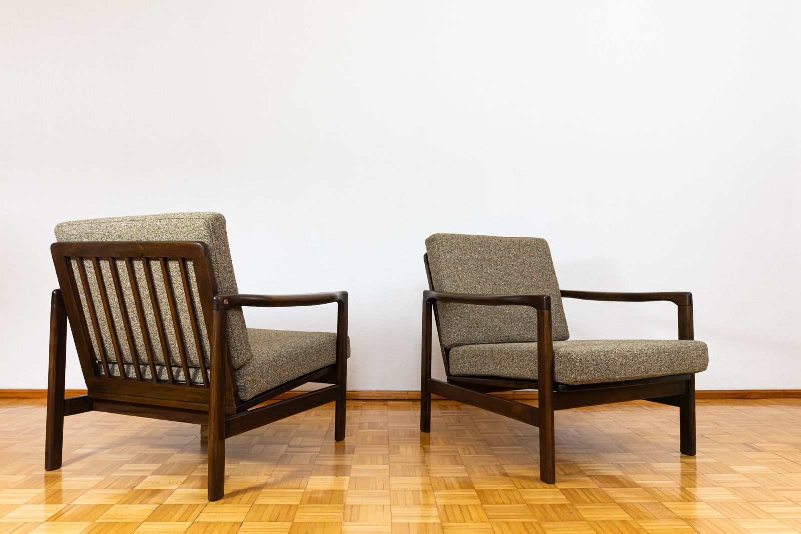 Pair Of Mid Century Armchairs B7522 By Zenon Bączyk, Poland, 1960's photo furniture