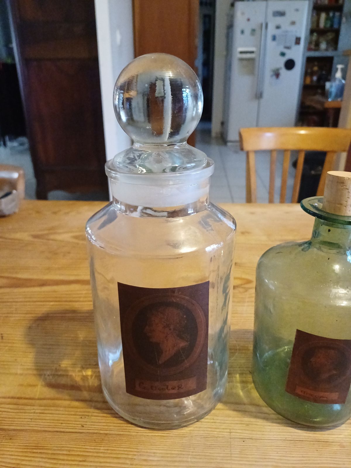 3 Glass Pharmacy Jars, Bottles And Vials photo buy