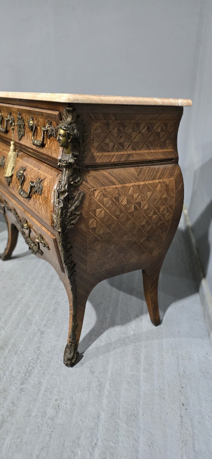 Top Quality Pair French Bombe Commode Chests Of Drawers photo for sale