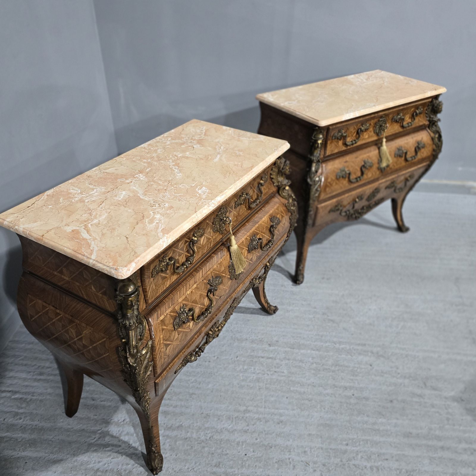 photo buy Top Quality Pair French Bombe Commode Chests Of Drawers