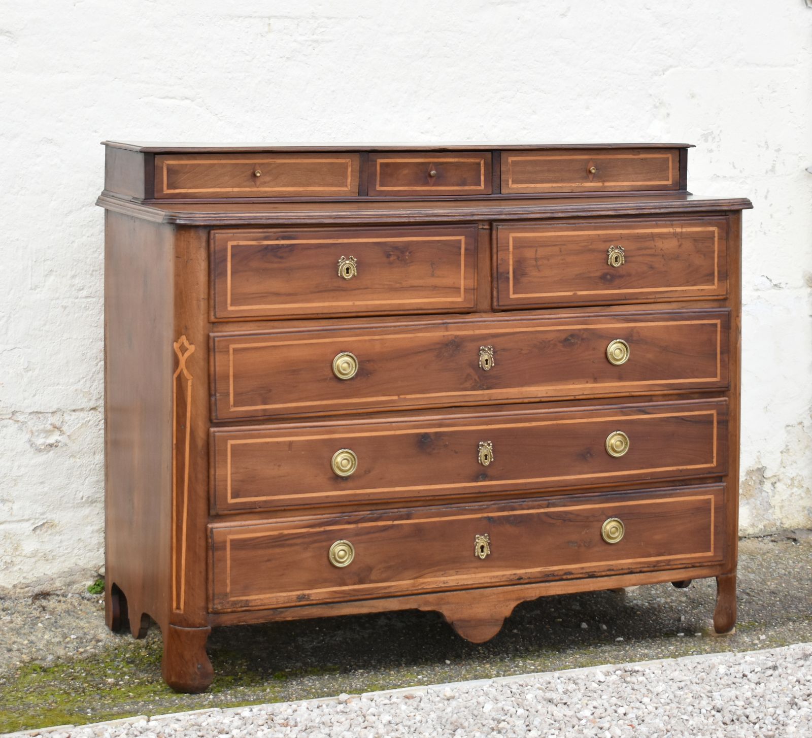 Antique French Commode In Walnut Early 19th Century photo furniture