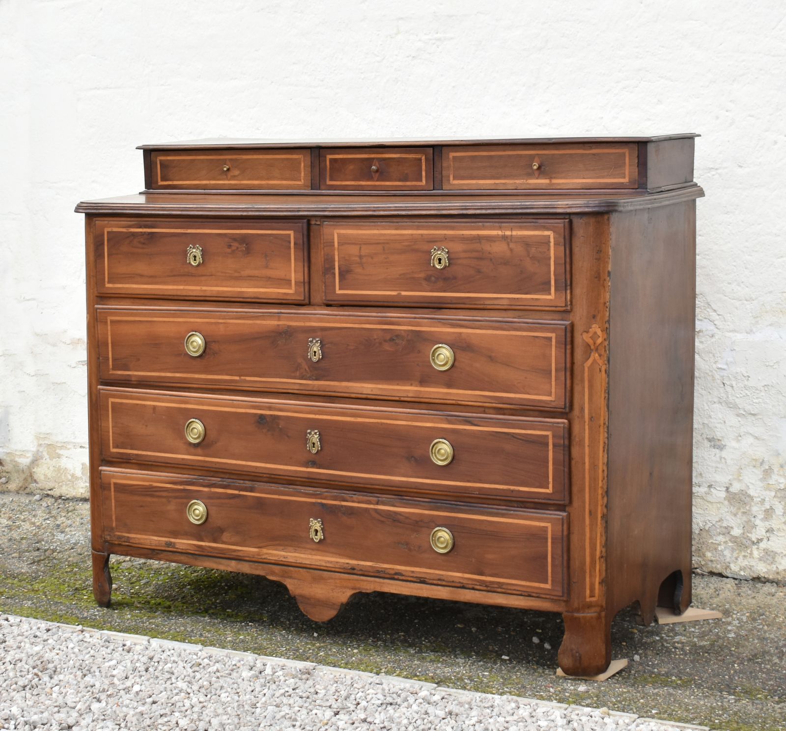 Antique French Commode In Walnut Early 19th Century photo for sale