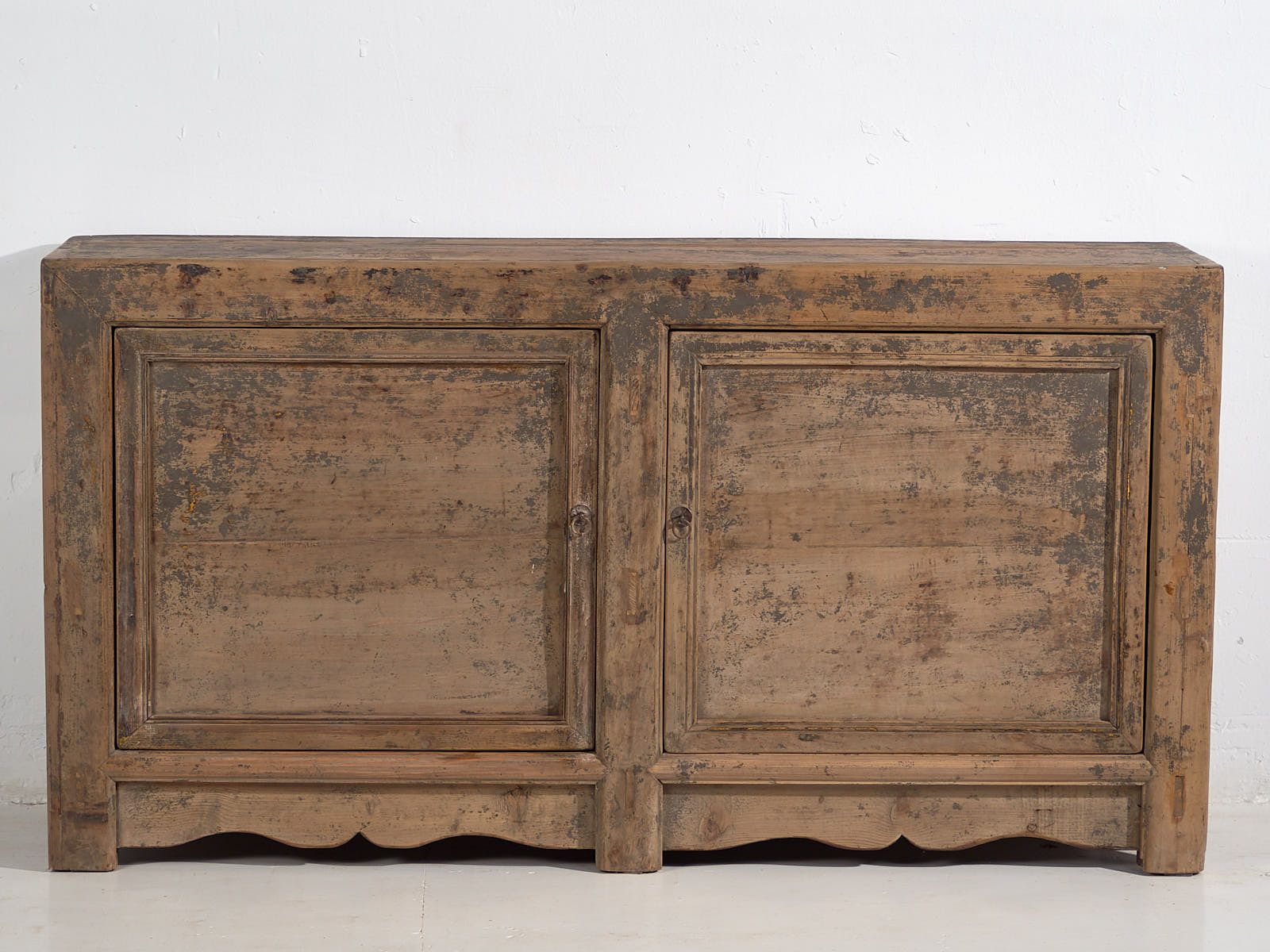 Antique Living Room Sideboard With Gray Patina (C.1900)