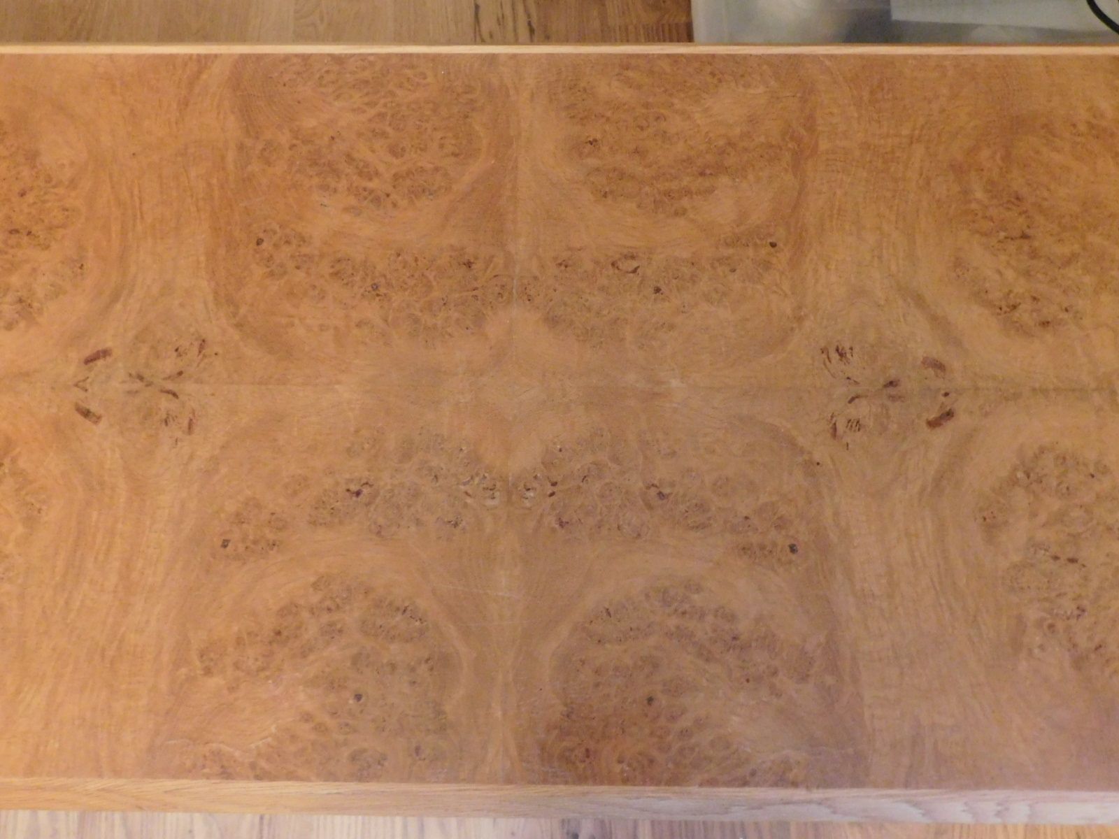 photo for sale Hk Designs Bird's Eye Maple Ambassador Chairman's Desk Set By Howard Keith.