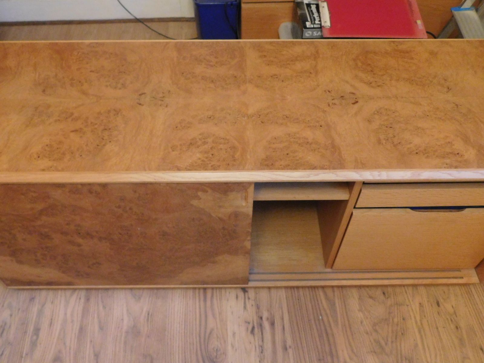 1750.0 Hk Designs Bird's Eye Maple Ambassador Chairman's Desk Set By Howard Keith. photo