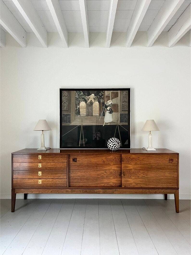 Italian Collage Stage Set Design Attr Piero Fornasetti, Large Mid Century Monochrome Artwork, Italy C.1960, Framed And Glazed photo furniture