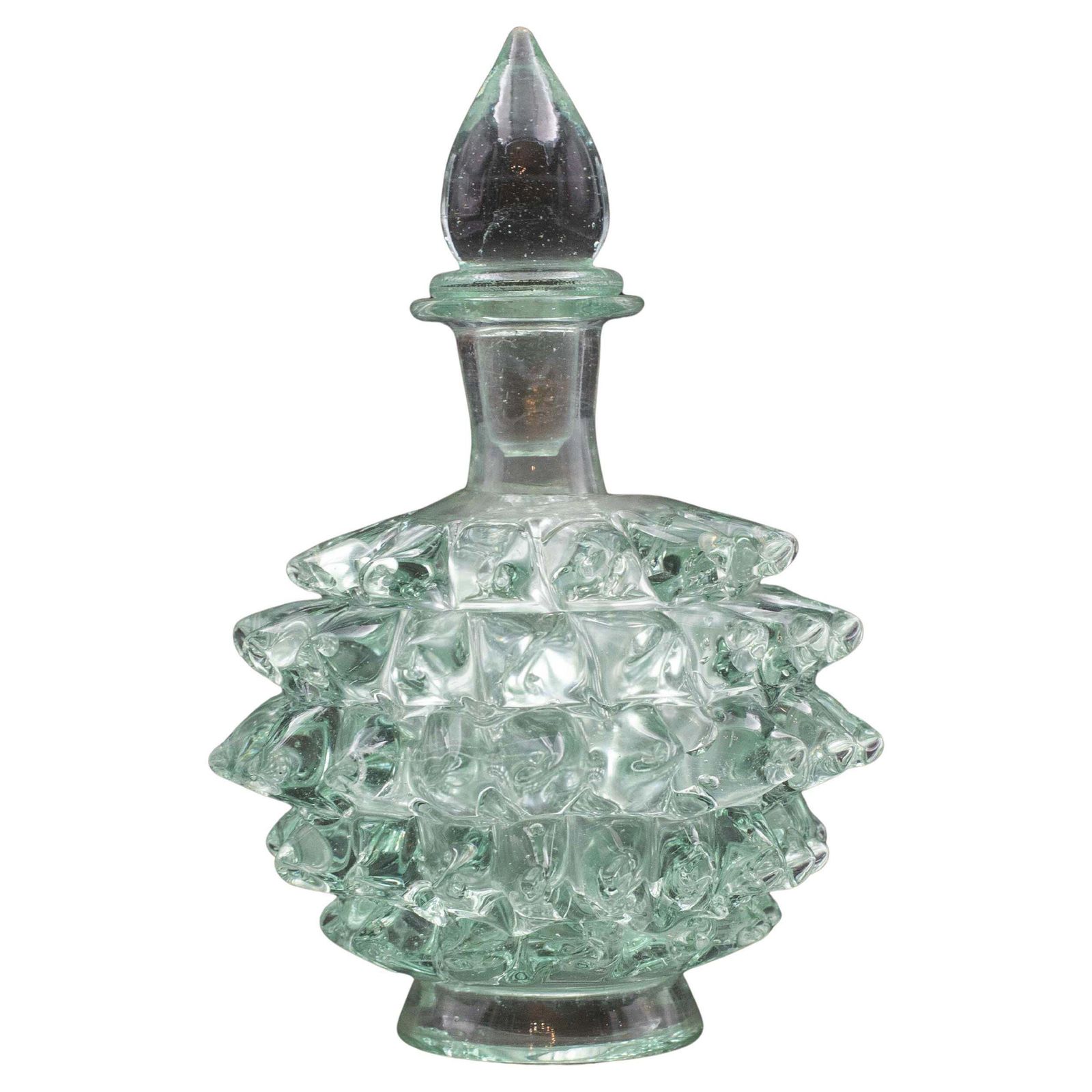 Rare Green Ercole Barovier Rostrato Murano Glass Vase For Barovier & Toso