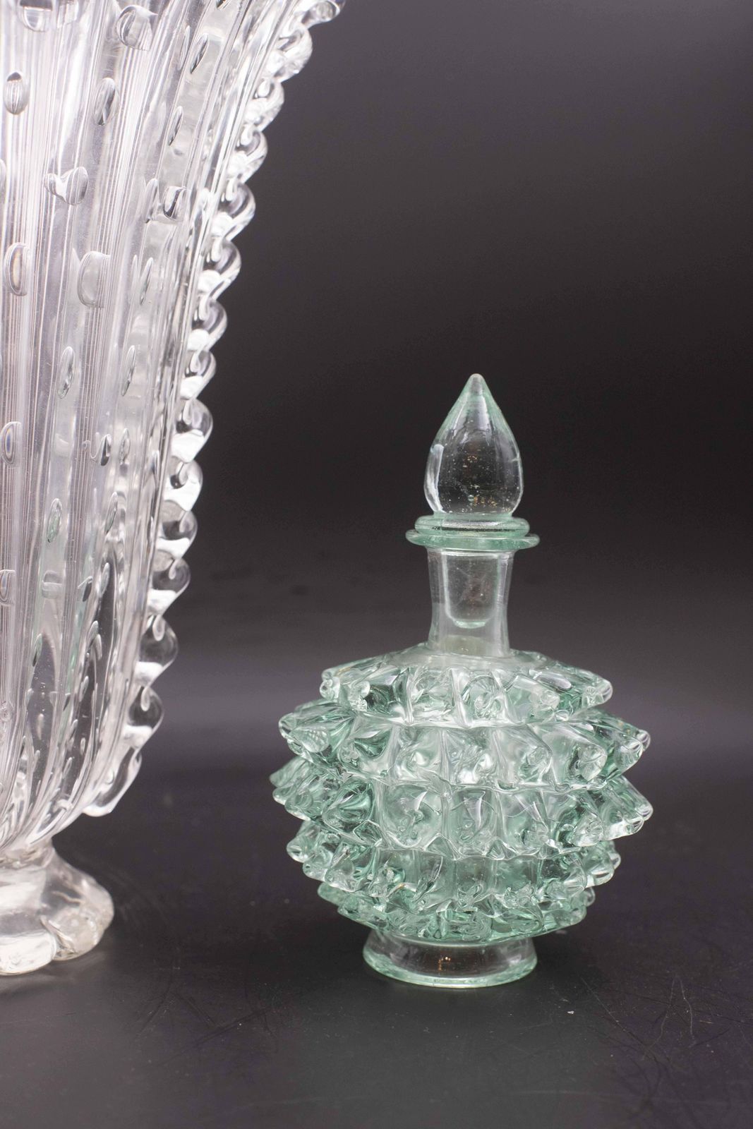 Home Decor Rare Green Ercole Barovier Rostrato Murano Glass Vase For Barovier & Toso photo