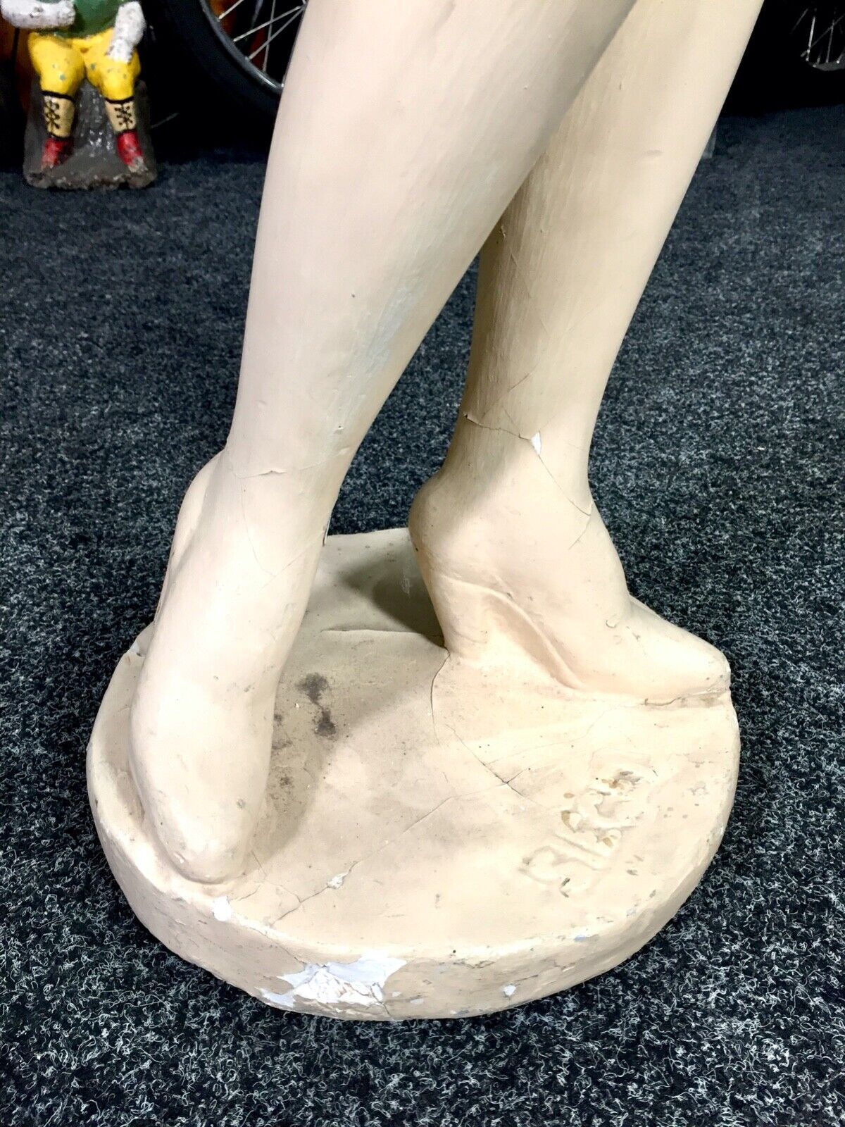 photo furniture Antique Advertising   Large Art Deco 1930s Plaster Shop Display Female Mannequin