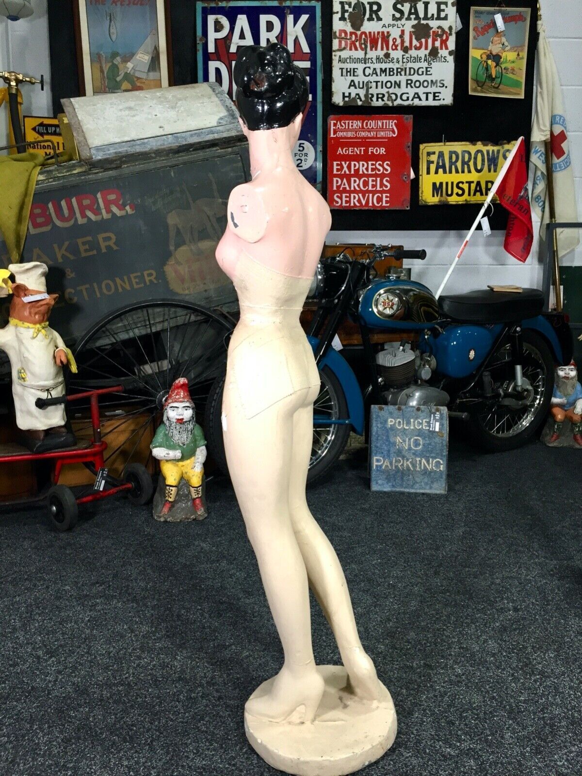 photo for sale Antique Advertising   Large Art Deco 1930s Plaster Shop Display Female Mannequin