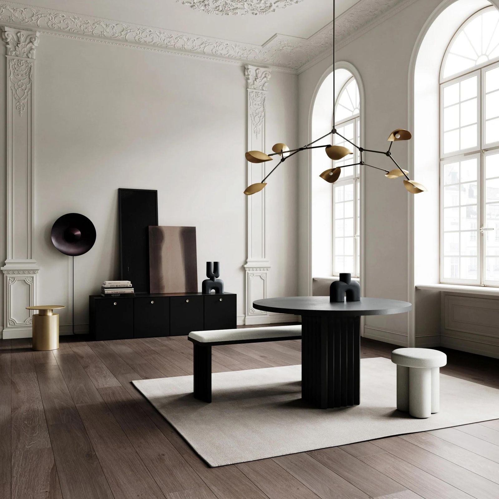 Table, Pedestal Table Or End Table, Pillar Model, Plated Metal. photo 1525.43