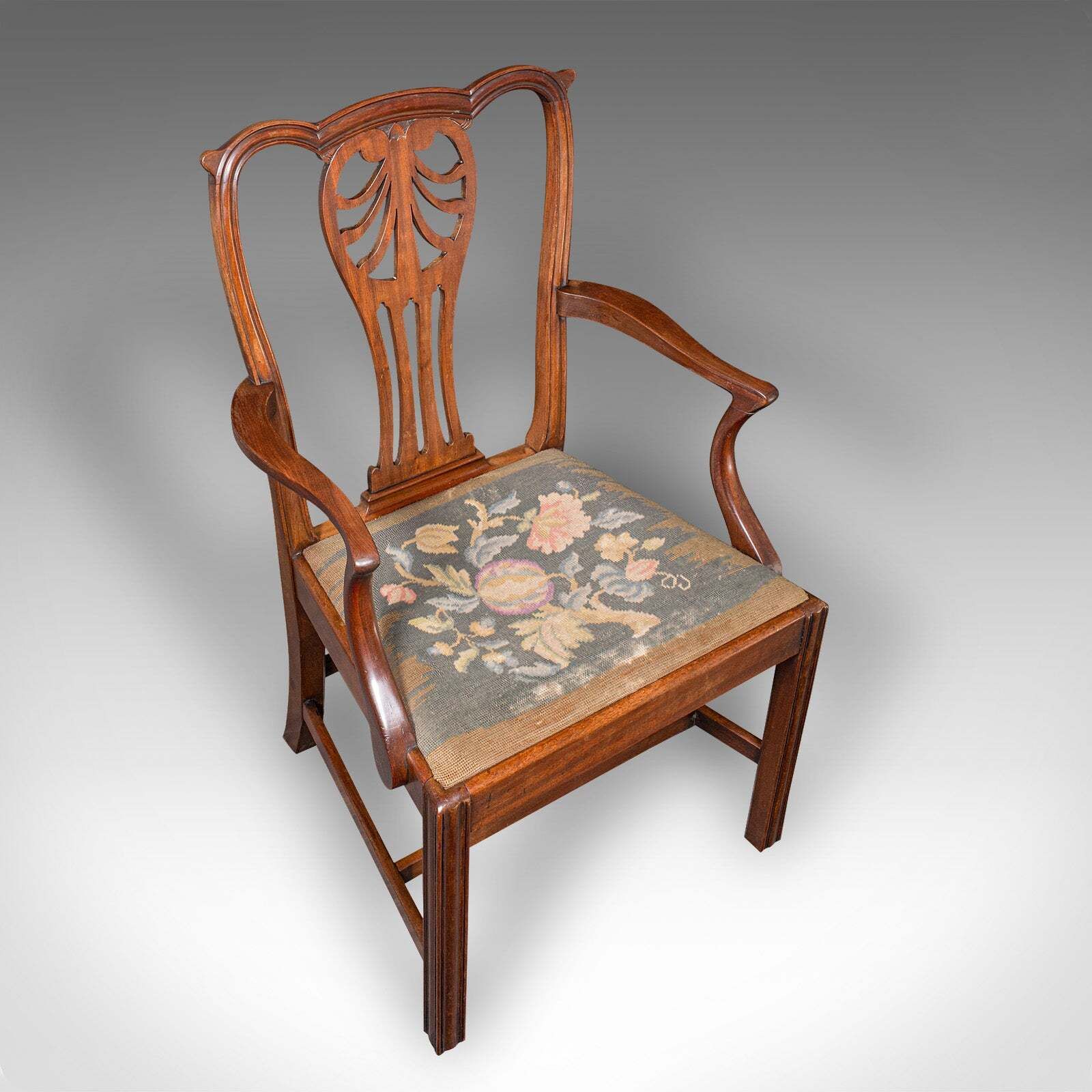 Antique Morning Room Elbow Chair, English, Lounge Seat, Armchair, Georgian, 1800 photo vinterior