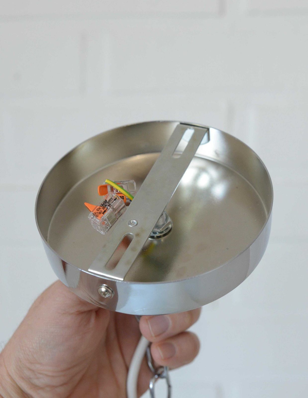 photo for sale Vintage Pendant Light / Mid Century Modern / Hanging Lamp / White Glass Light Fixture / Yugoslavia 1970's / Ceiling Light / Retro Lighting