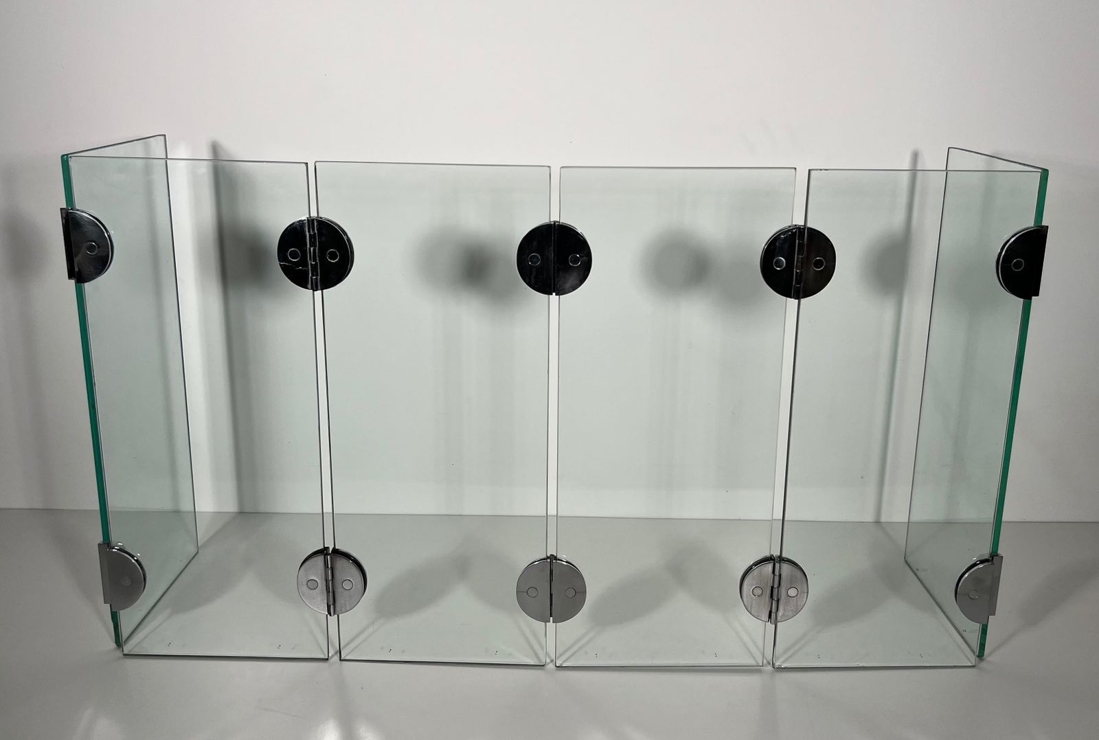 7500.0 Exceptional Firewall With 6 Glass Panels And Chrome Hinges In The Taste Of Robert Mallet Stevens photo