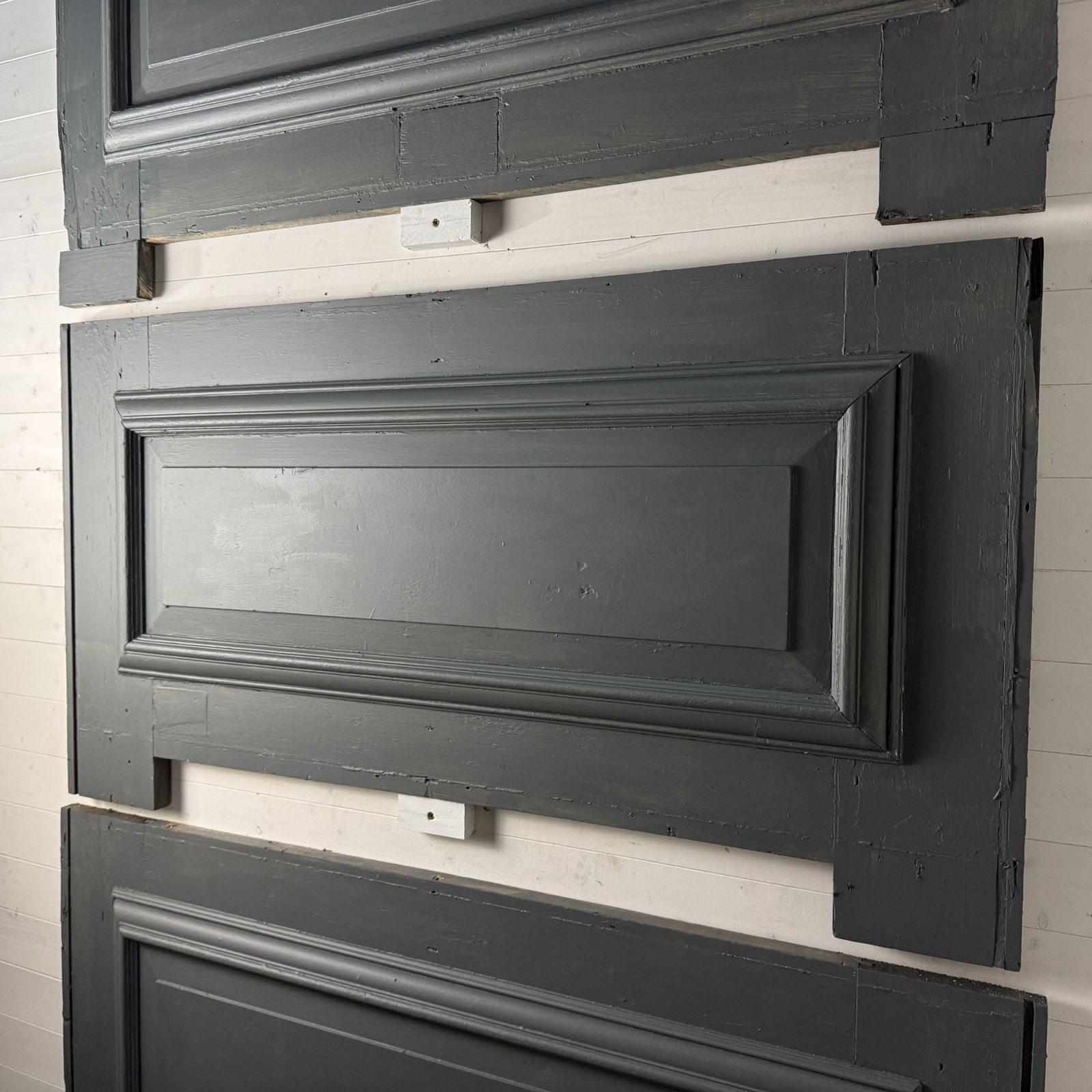 12 Metres Of Antique Victorian Painted Pine Wall Panelling photo 3450.0