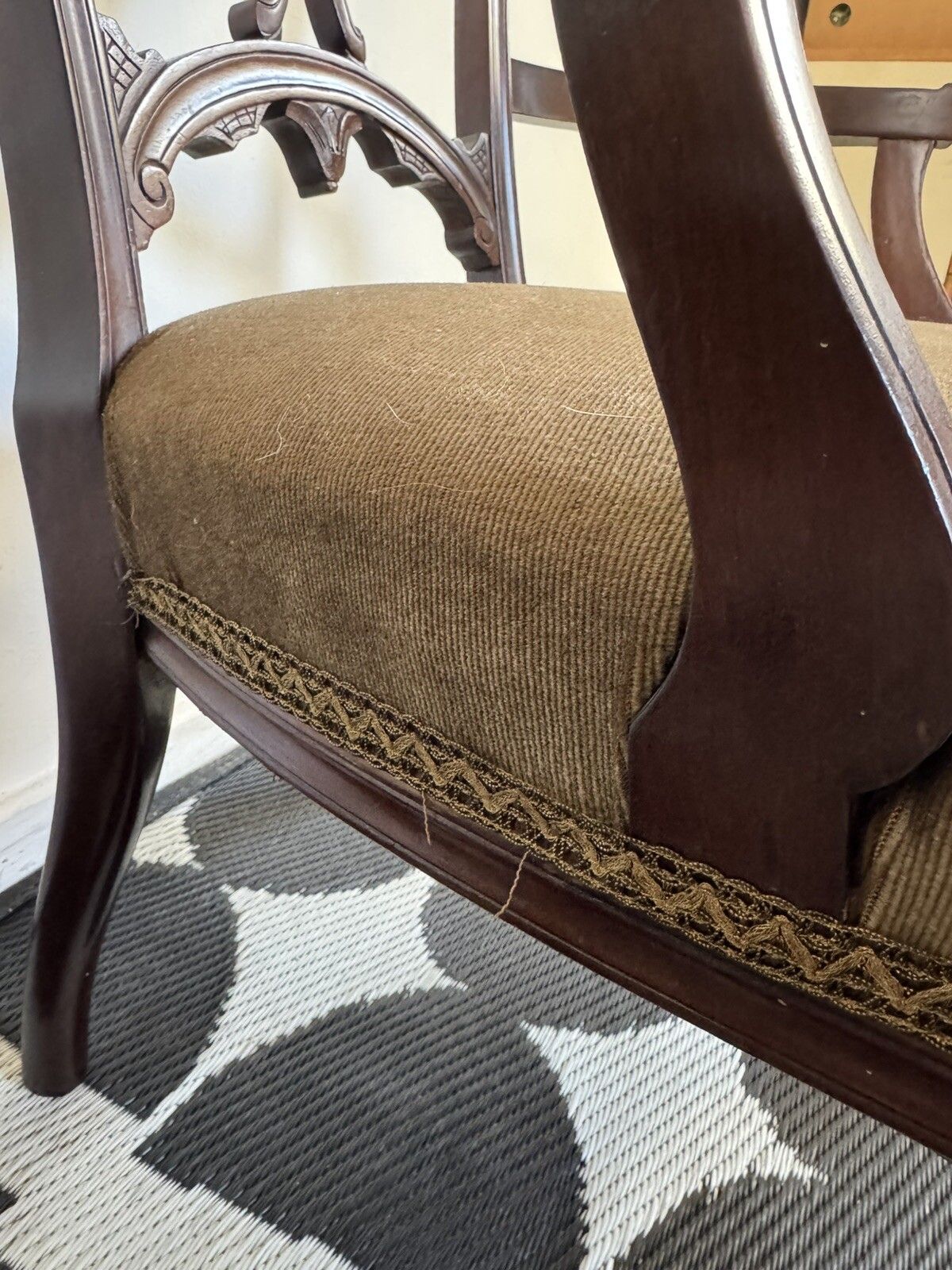 Furniture Victorian Low Chair Decorative Bedroom Dressing photo