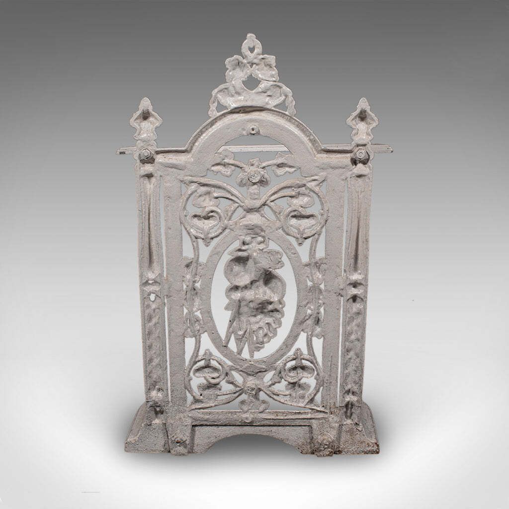 Antique Portico Stick Stand, English, Cast Iron, Hall, Umbrella Loop, Victorian photo Home Decor