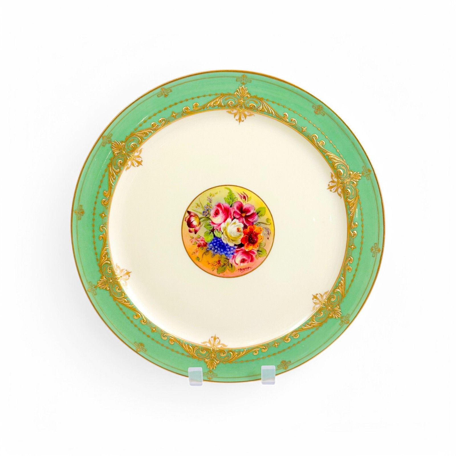 Antique 1920's Royal Worcester Porcelain Jack Stanley Hand Painted Cabinet Plate