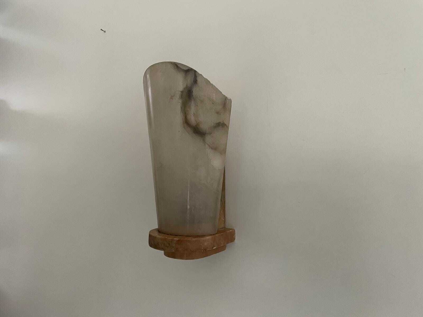 French Natural Marble Single Sconce, 1960s, France photo furniture