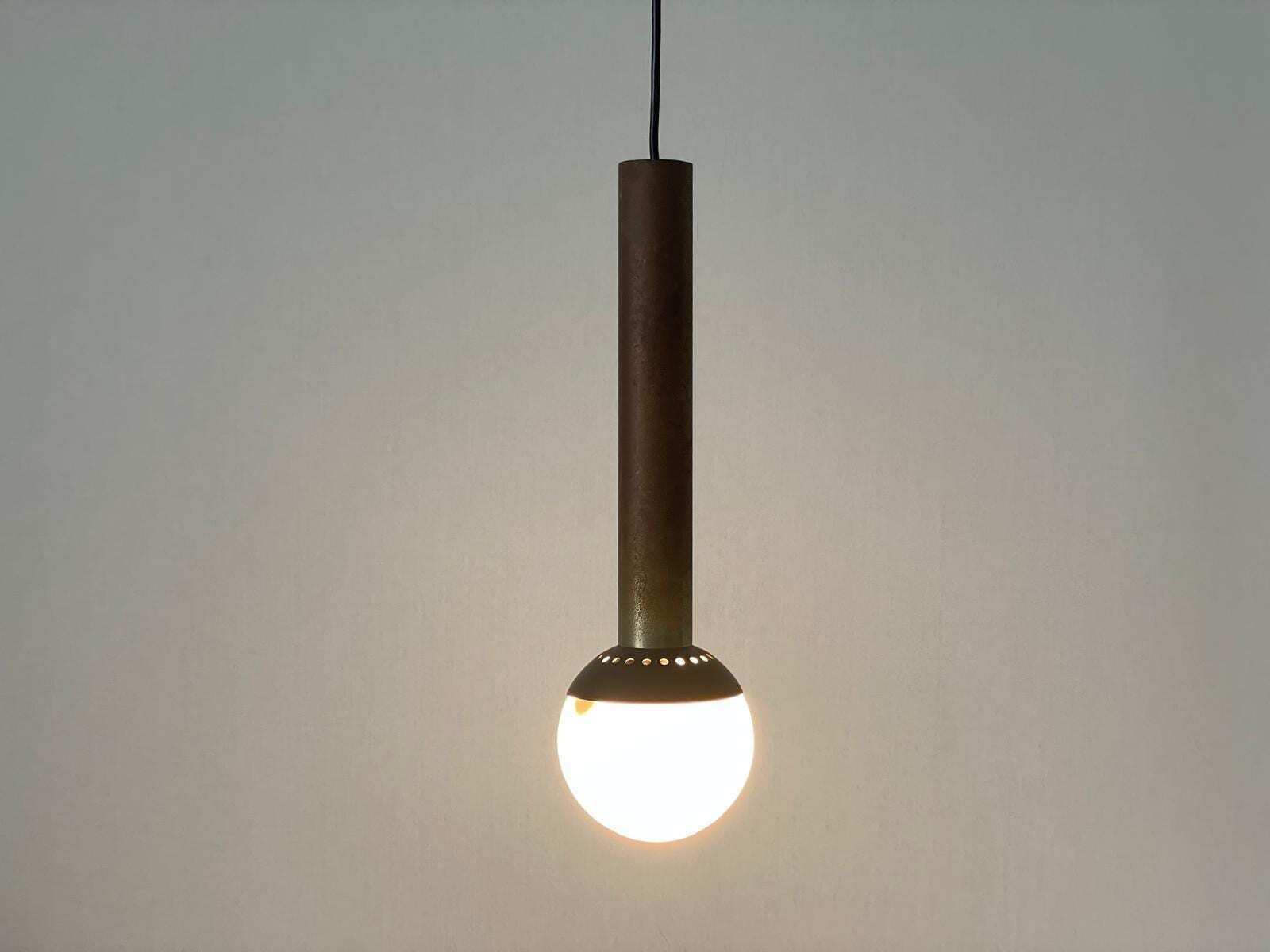 Italian 60s Design Ball Glass Ceiling Lamp, Attributed To Stilnovo, 4 Available photo for sale