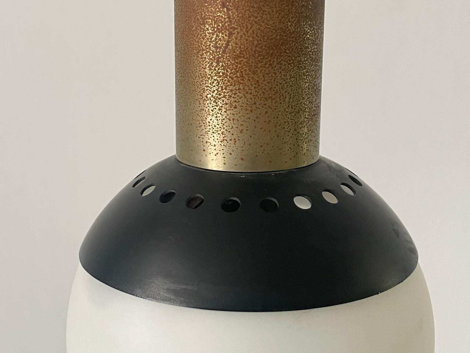 Italian 60s Design Ball Glass Ceiling Lamp, Attributed To Stilnovo, 4 Available photo vinterior