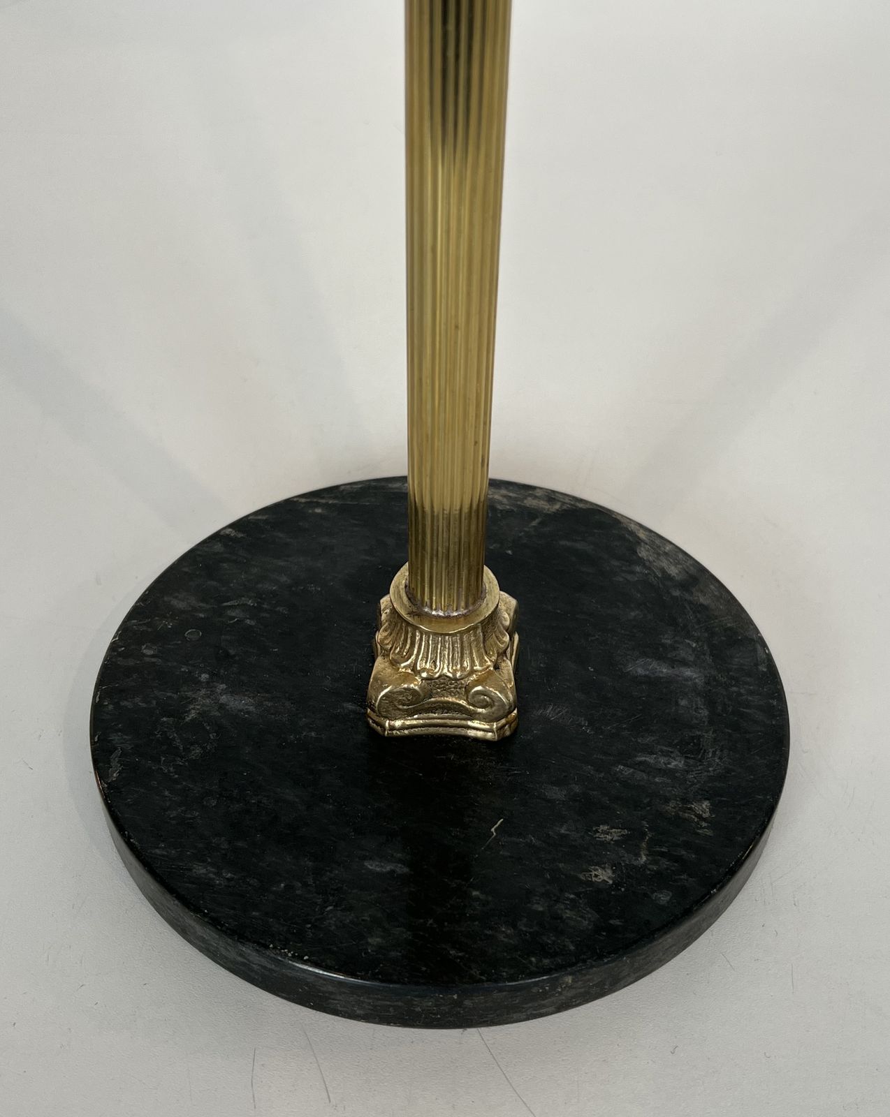 photo furniture Candrier Of Neoclassical Style In Bronze, Brass And Black Marble Base In The Taste Of The House Jansen