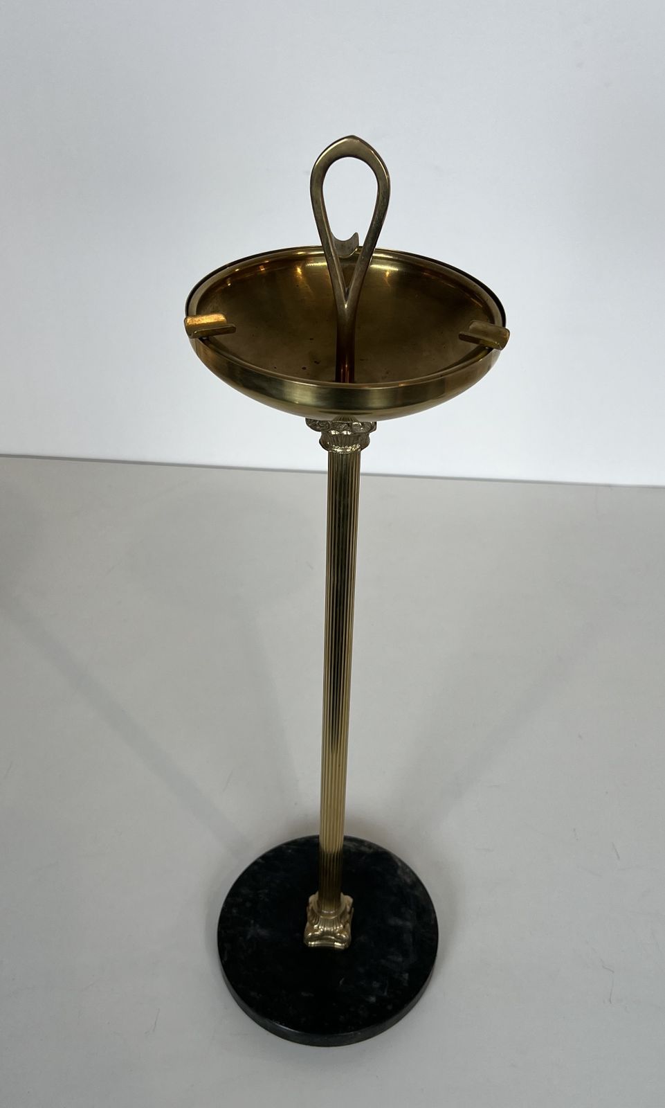 Home Decor Candrier Of Neoclassical Style In Bronze, Brass And Black Marble Base In The Taste Of The House Jansen photo