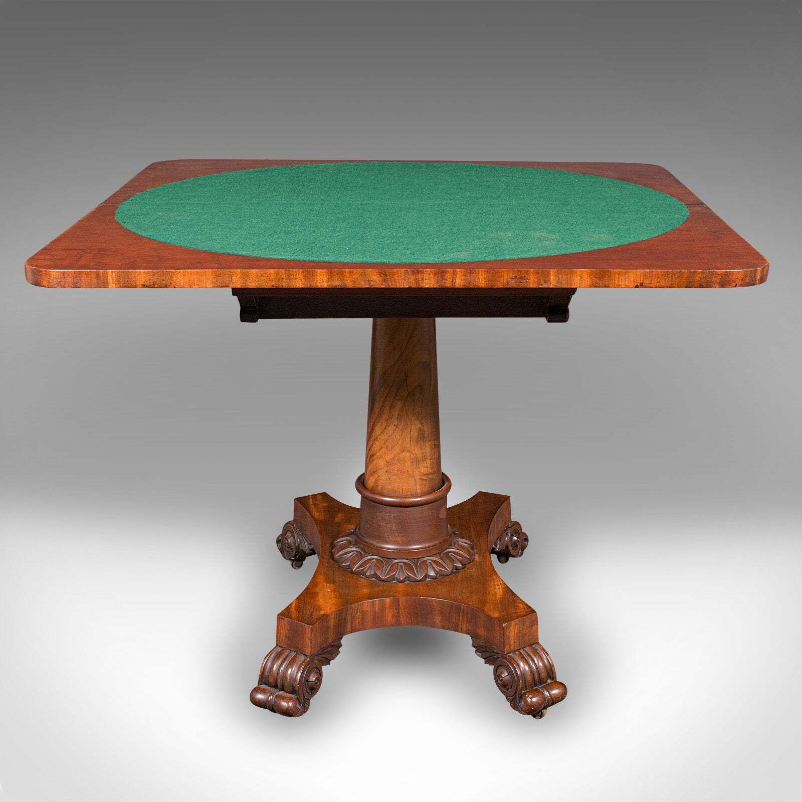 Antique Fold Over Parlour Card Table, English, Games, Side, William IV, C.1835 photo 2850.0