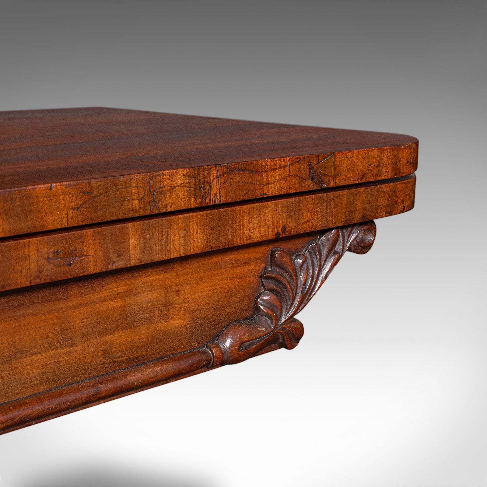 photo for sale Antique Fold Over Parlour Card Table, English, Games, Side, William IV, C.1835
