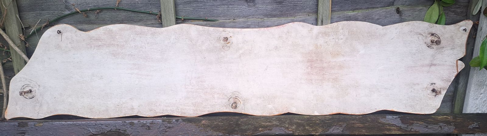 Vintage French Café Restaurant Wooden Wine Sign photo furniture