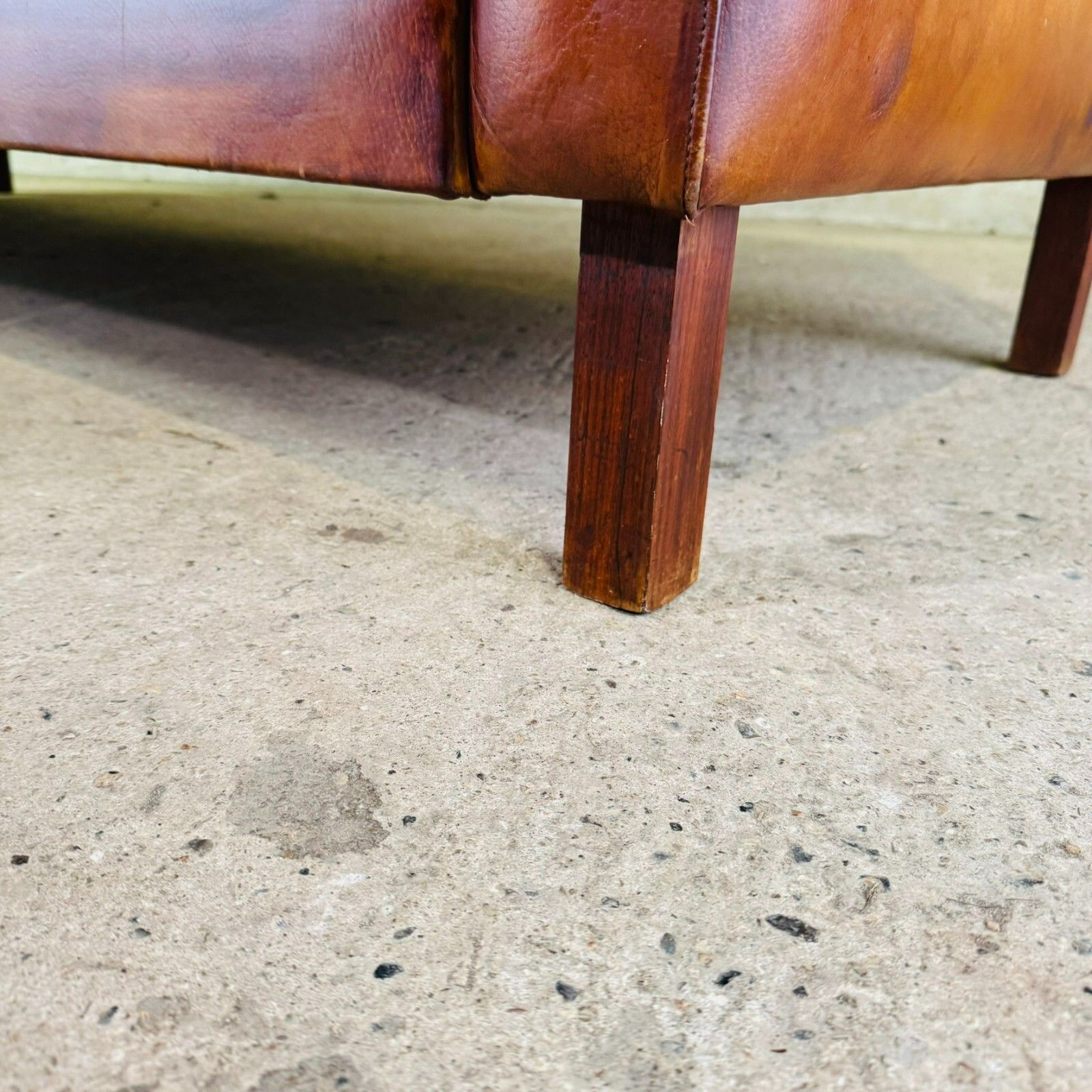 Furniture Stunning 1970s Danish George Thams Three Seater Tan Leather Sofa #A photo