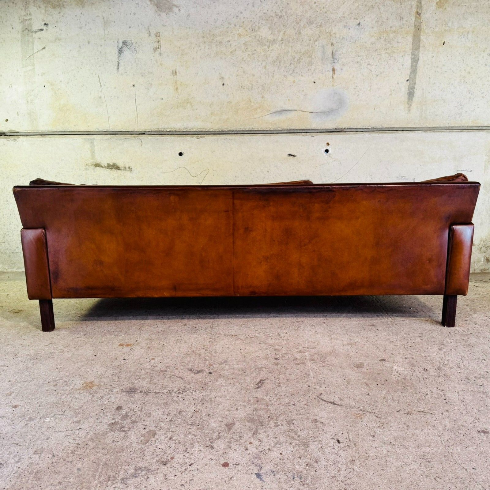 2475.0 Stunning 1970s Danish George Thams Three Seater Tan Leather Sofa #A photo