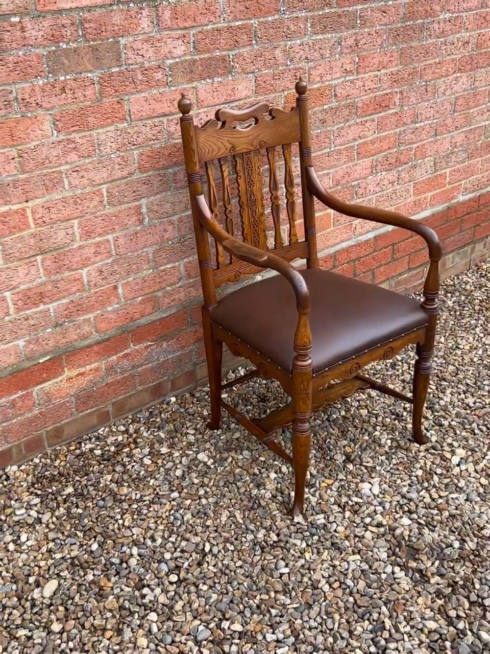 Gillows Victorian Oak Desk Chair Attributed To Bruce James Talbert photo furniture