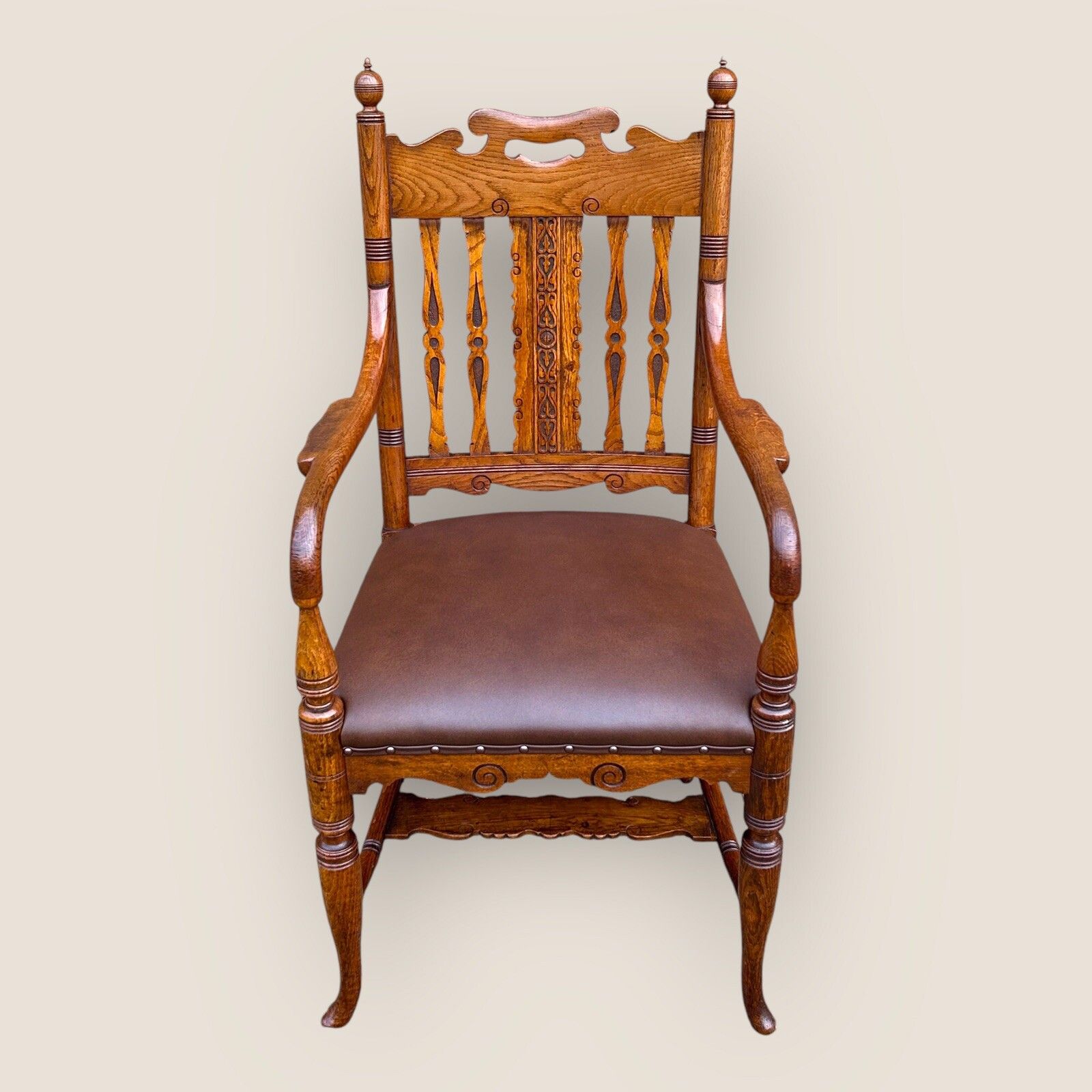 Gillows Victorian Oak Desk Chair Attributed To Bruce James Talbert photo 1250.0
