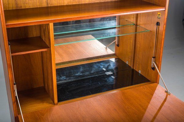 photo buy Large Vintage Bookcase With Bar In Teak By Heinrich Riestenpatt, 1960s