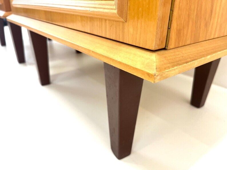 photo furniture Pair Of Nightstands / Vintage Bedside Table / Wooden Night Table / Storage Tables / Bedroom Furniture 60s/ Bedside Cabinets