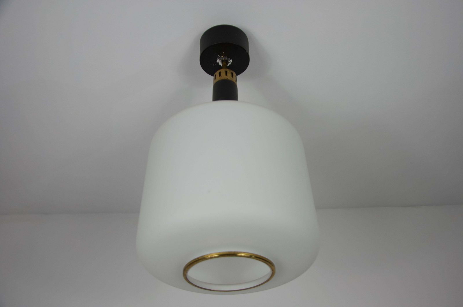 Mid Century Opal Glass Ceiling Lamp By Stilnovo, Italy, 1960s photo 1672.0