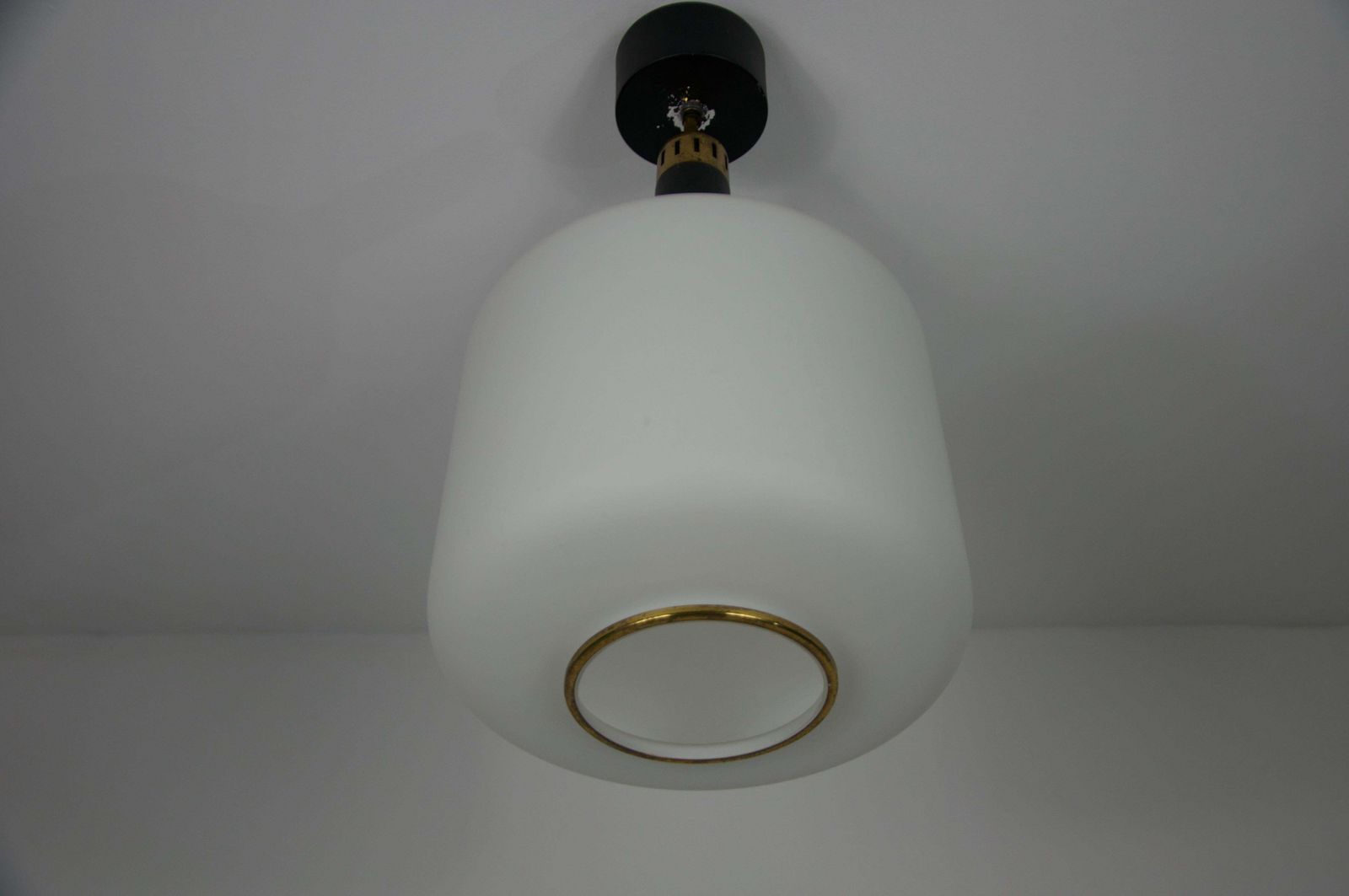 Mid Century Opal Glass Ceiling Lamp By Stilnovo, Italy, 1960s photo buy