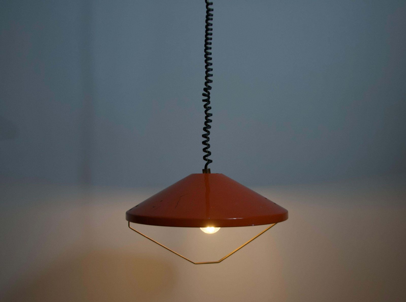 Mid Century Metal Ceiling Lamp By Stilnovo, Italy, 1960s photo for sale